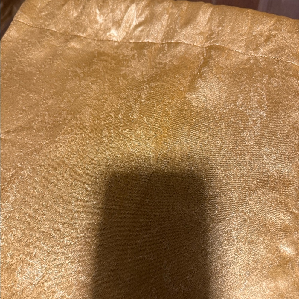 Mainstays Shimmering Gold Fabric. 4 panels all 37x84.